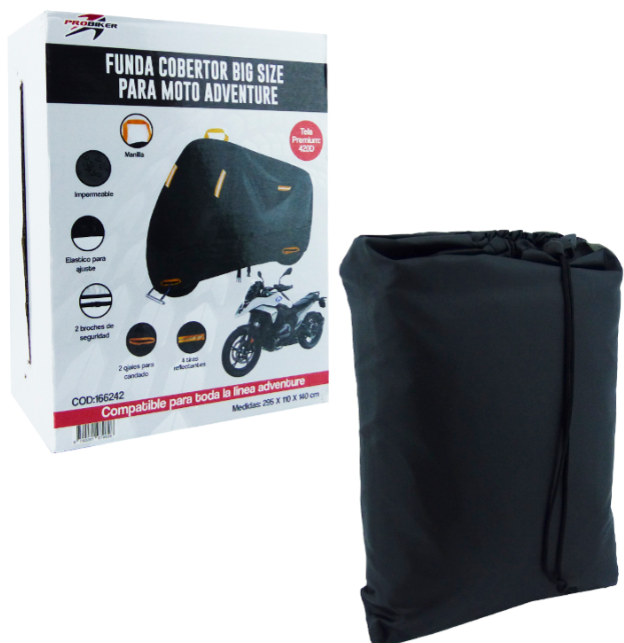 FUNDA  PARA MOTO PROBIKER ADV 166242 NEGRA