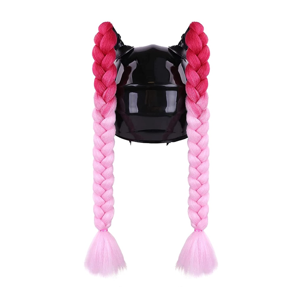CACHITOS O MOÑO TRENZA PARA CASCO SET X2