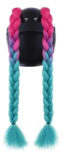 CACHITOS O MOÑO TRENZA PARA CASCO SET X2