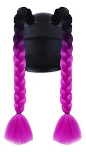 CACHITOS O MOÑO TRENZA PARA CASCO SET X2