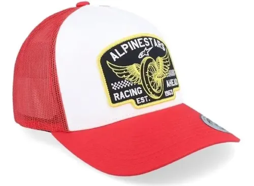 GORRO ALPINESTARS HERITAGE PATCH TRUCKER BLANCO ROJO