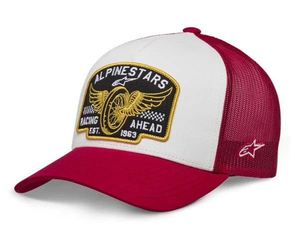 GORRO ALPINESTARS HERITAGE PATCH TRUCKER BLANCO ROJO