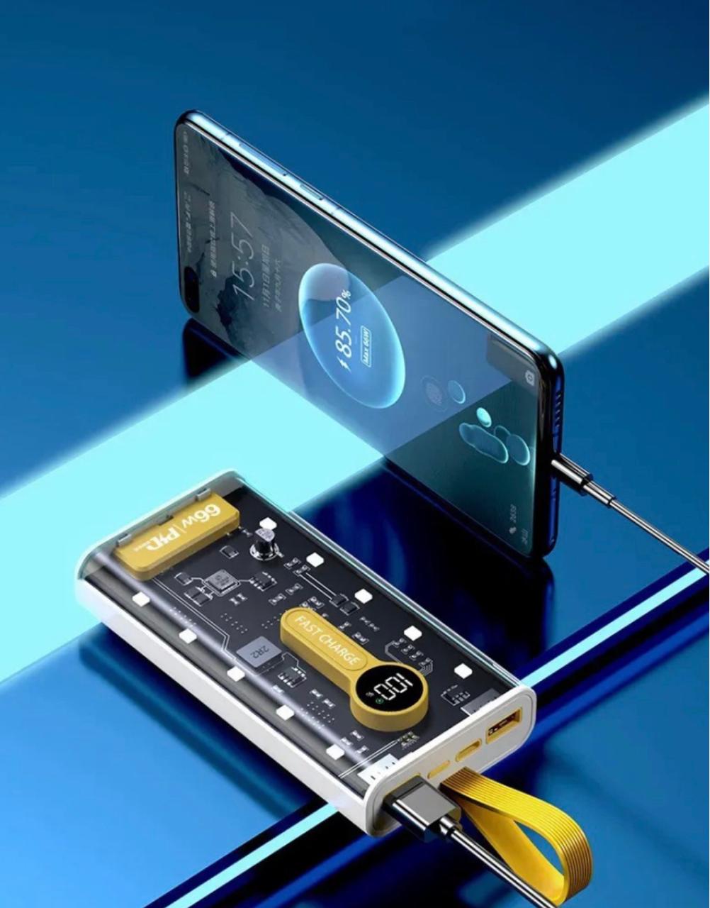 ELEK ZLC-14818 PAWER BANK TRANSPARENTE 20000 mAH