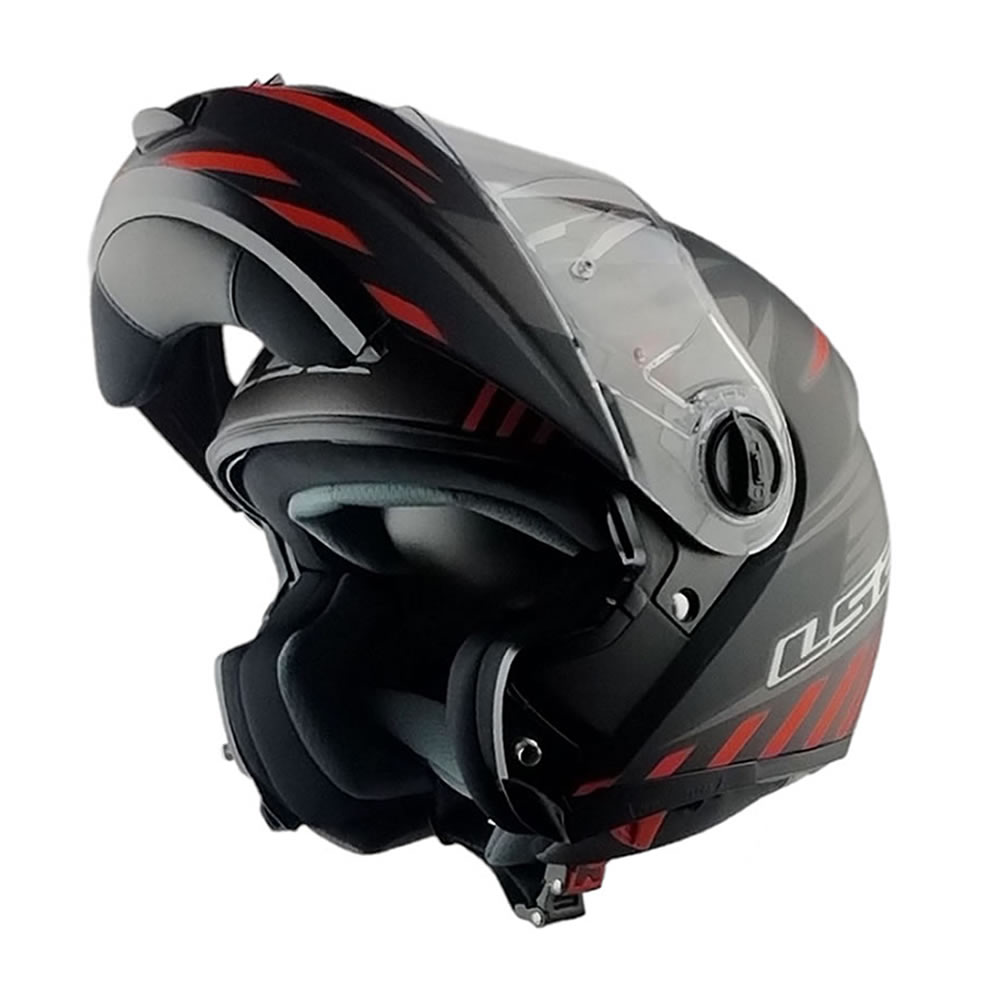 CASCO LS2 FF370 EASY EXTENT NEGRO ROJO MAT