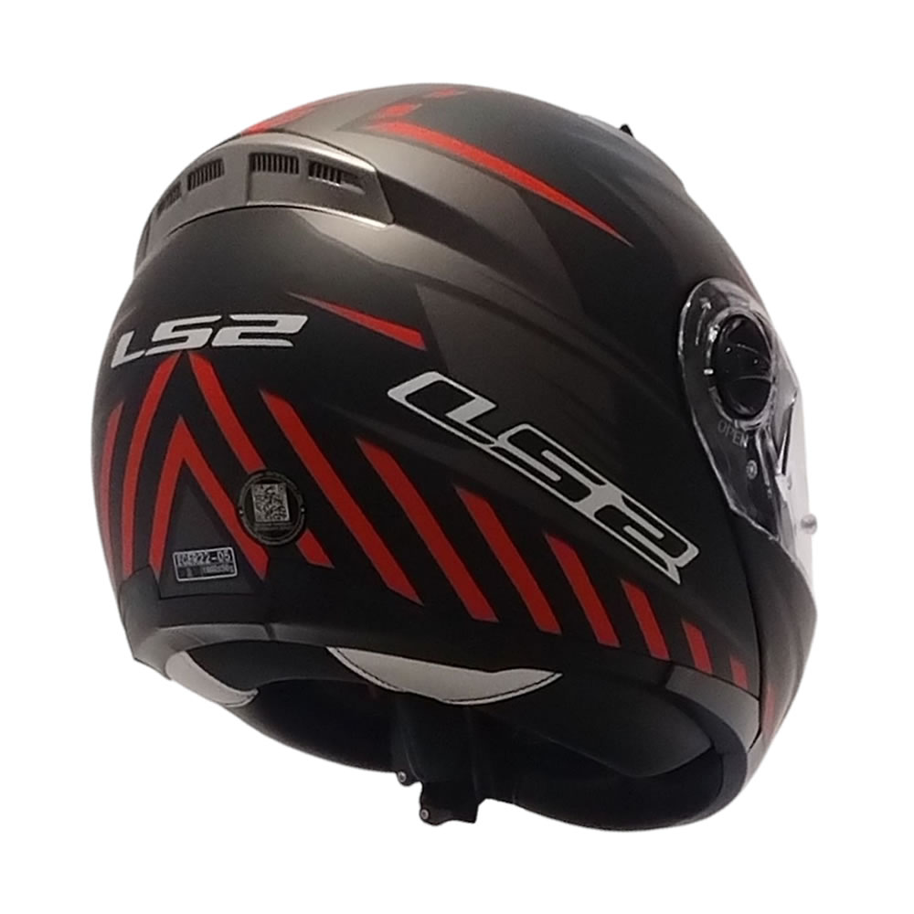 CASCO LS2 FF370 EASY EXTENT NEGRO ROJO MAT