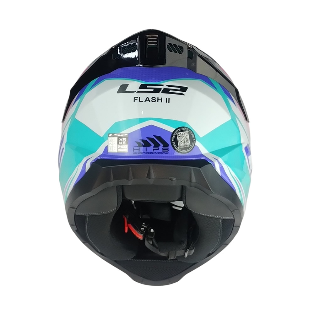 CASCO LS2 FF802 FLASH II IMPACT BLANCO ROSA CELESTE