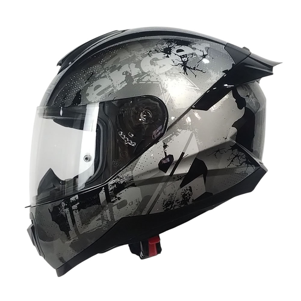 CASCO LS2 FF802 FLASH II POWER NEGRO SILVER