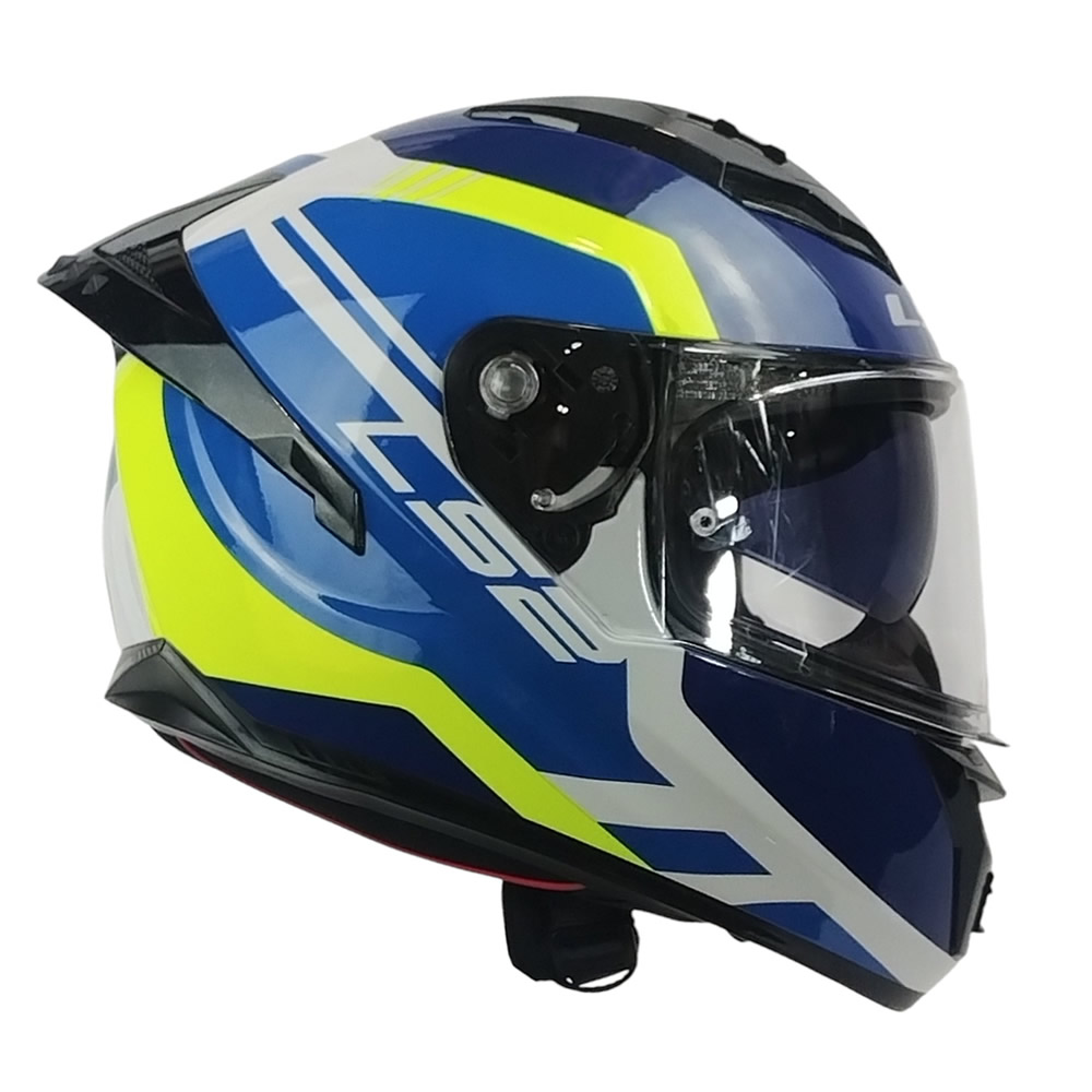 CASCO LS2 FF806 FUSION BLURE GRIS AMARILLO