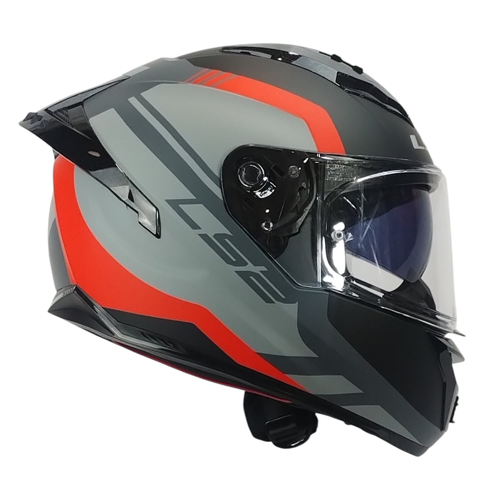 CASCO LS2 FF806 FUSION BLURE GRIS ROJO MATTE