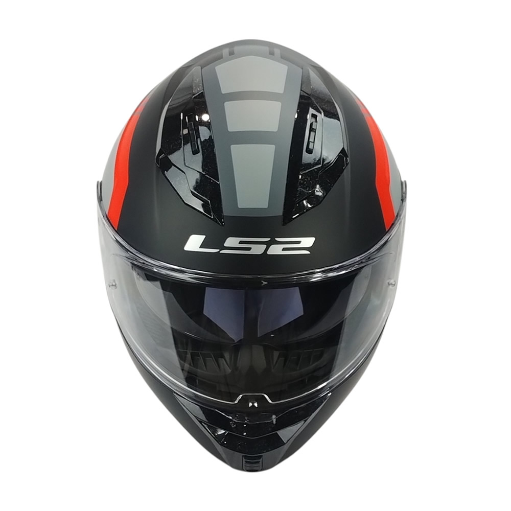 CASCO LS2 FF806 FUSION BLURE GRIS ROJO MATTE