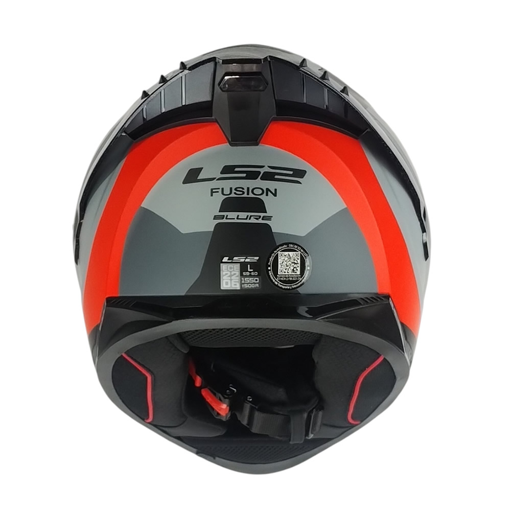 CASCO LS2 FF806 FUSION BLURE GRIS ROJO MATTE