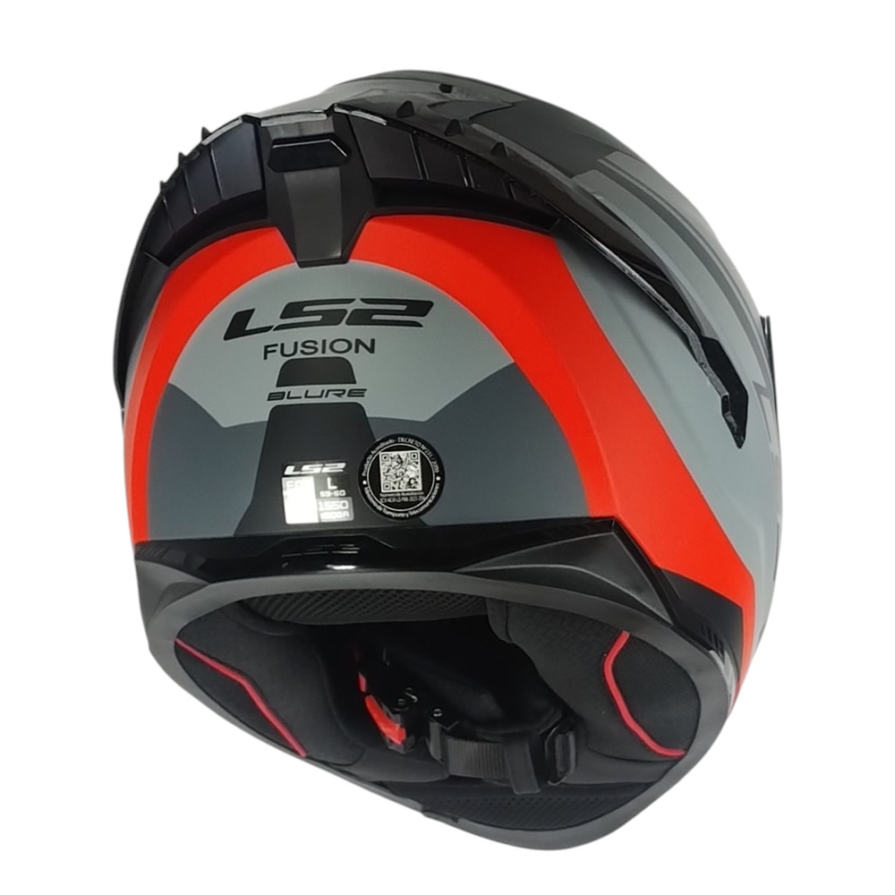 CASCO LS2 FF806 FUSION BLURE GRIS ROJO MATTE