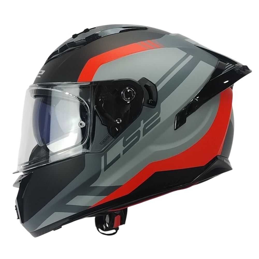 CASCO LS2 FF806 FUSION BLURE GRIS ROJO MATTE