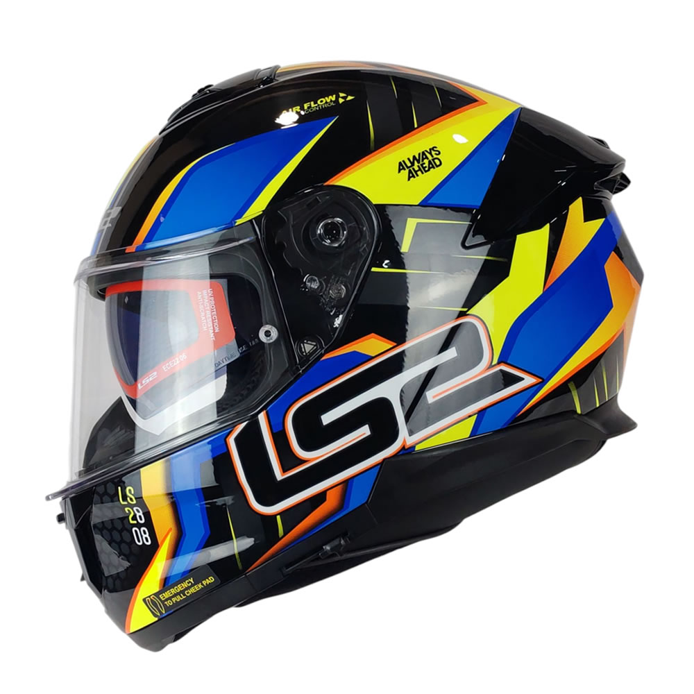 CASCO LS2 FF808 STREAM II TINUX NEGRO AMARILLO