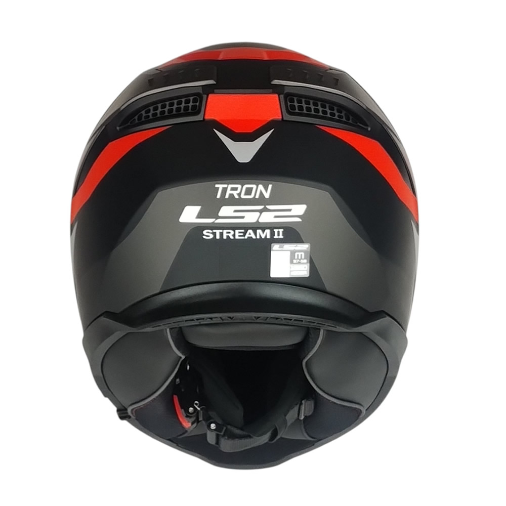 CASCO LS2 FF808 STREAM II TRON NEGRO ROJO MATTE