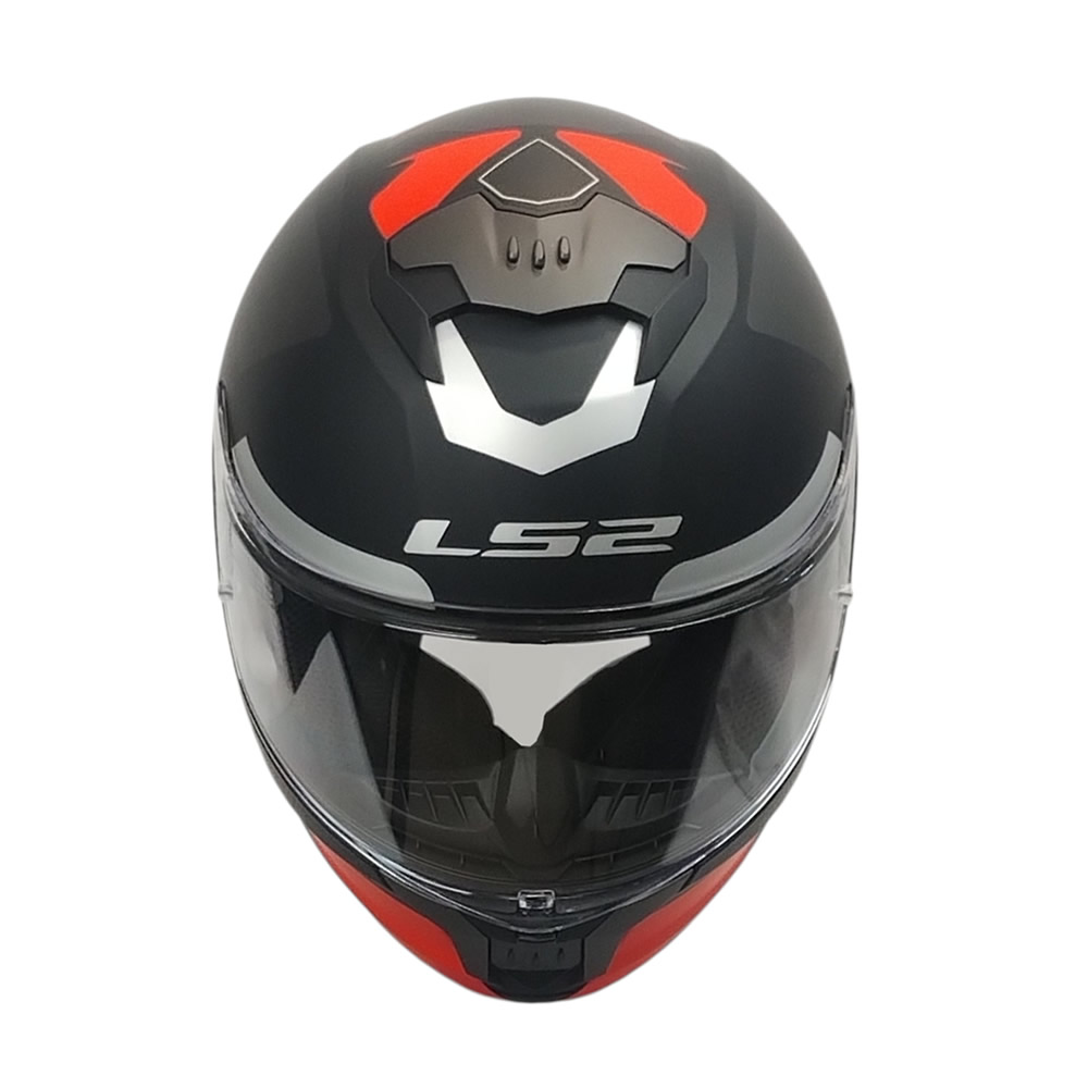 CASCO LS2 FF808 STREAM II TRON NEGRO ROJO MATTE