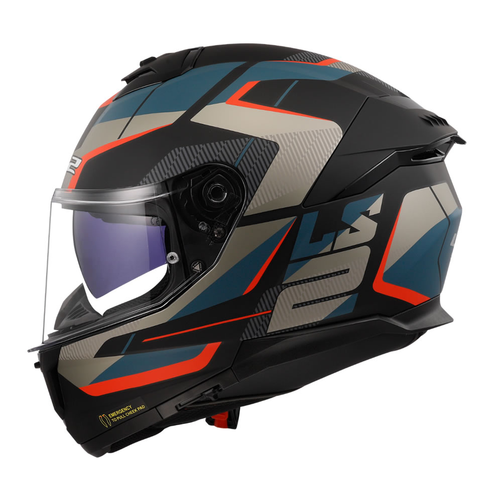 CASCO LS2 FF808 STREAM II ROAD NEGRO AZUL MATE