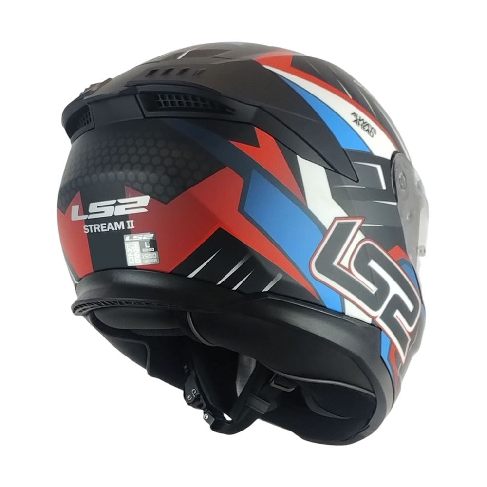CASCO LS2 FF808 STREAM II TINUX NEGRO ROJO MATE