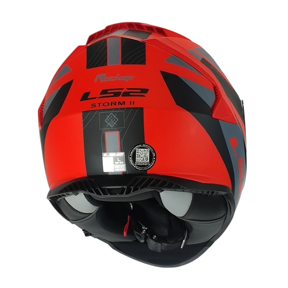 CASCO LS2 FF800 STORM II ROCKER ROJO GRIS MATE