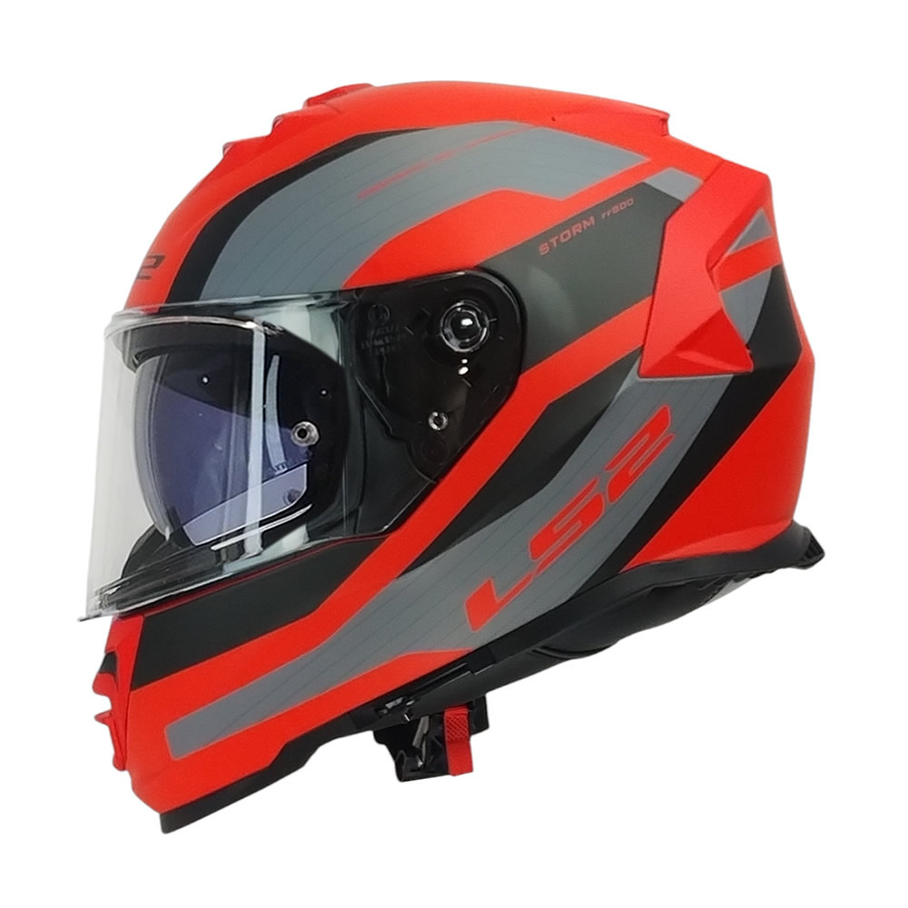 CASCO LS2 FF800 STORM II ROCKER ROJO GRIS MATE