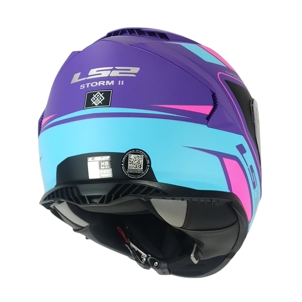 CASCO LS2 FF 800 STORM II FIST MORADO AZUL MATE