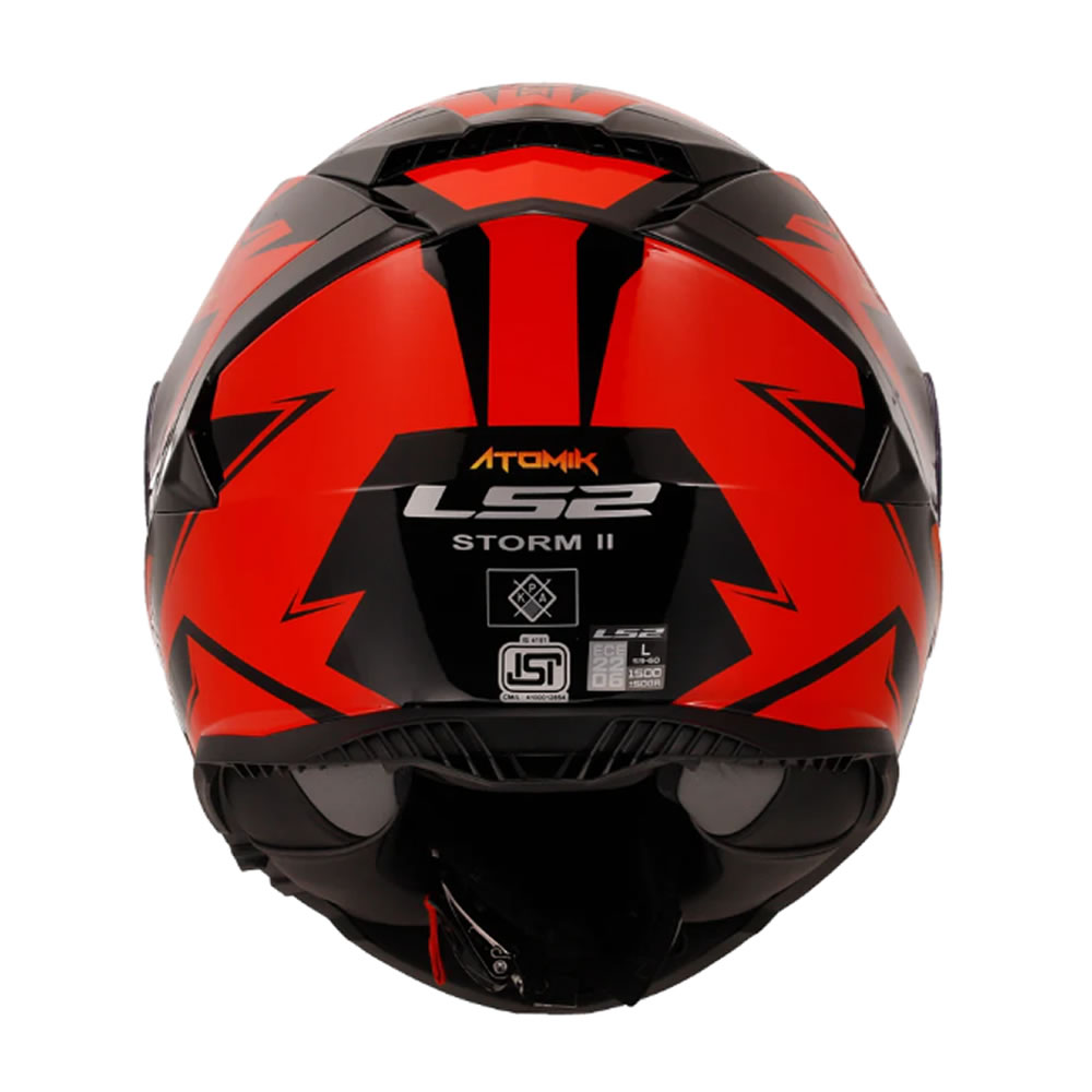 CASCO LS2 FF800 STORM II ATOMIK ROJO SHADOW