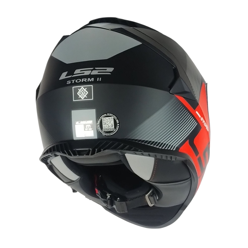 CASCO LS2 FF800 STORM II EPIC ROJO GRIS MATE