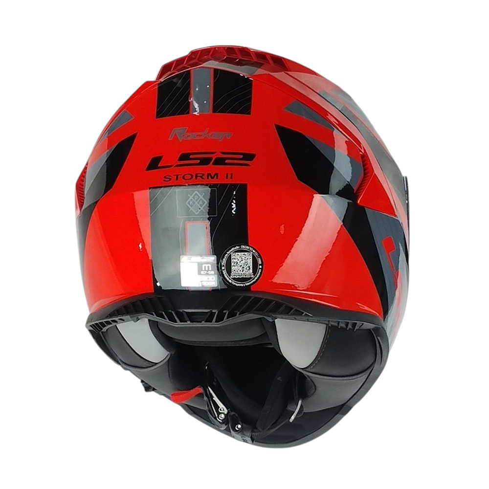 CASCO LS2 FF800 STORM II ROCKER ROJO GRIS BRILLO
