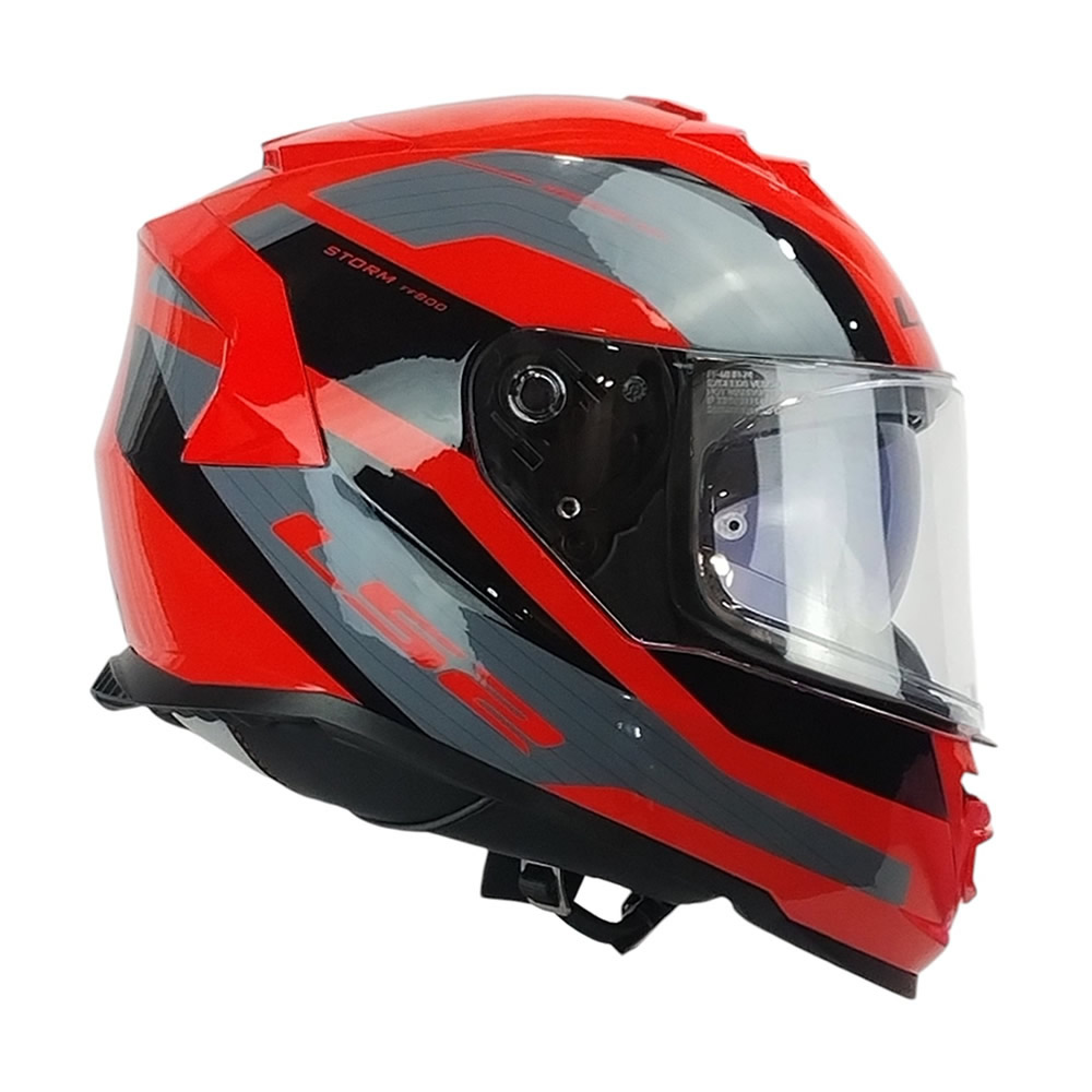 CASCO LS2 FF800 STORM II ROCKER ROJO GRIS BRILLO