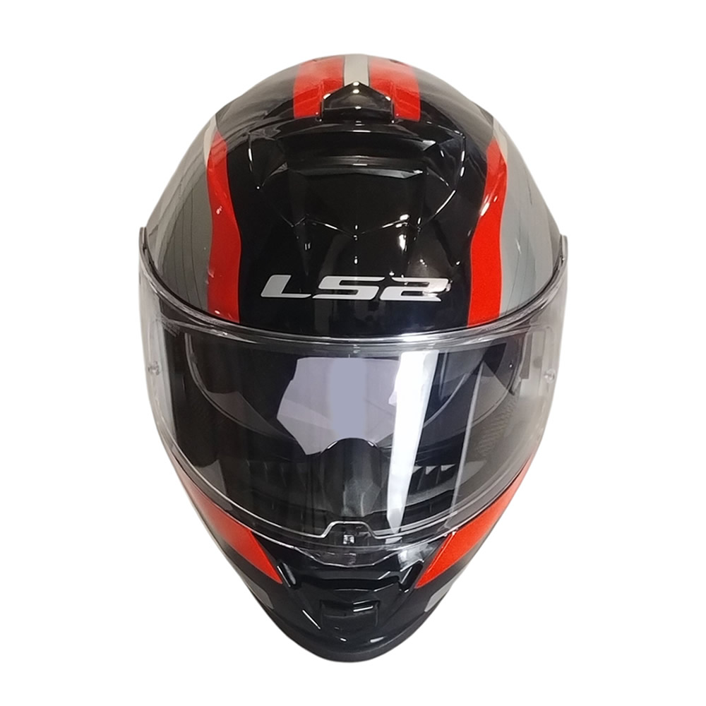 CASCO LS2 FF800 STORM II ROCKER SILVER ROJO BRILLO