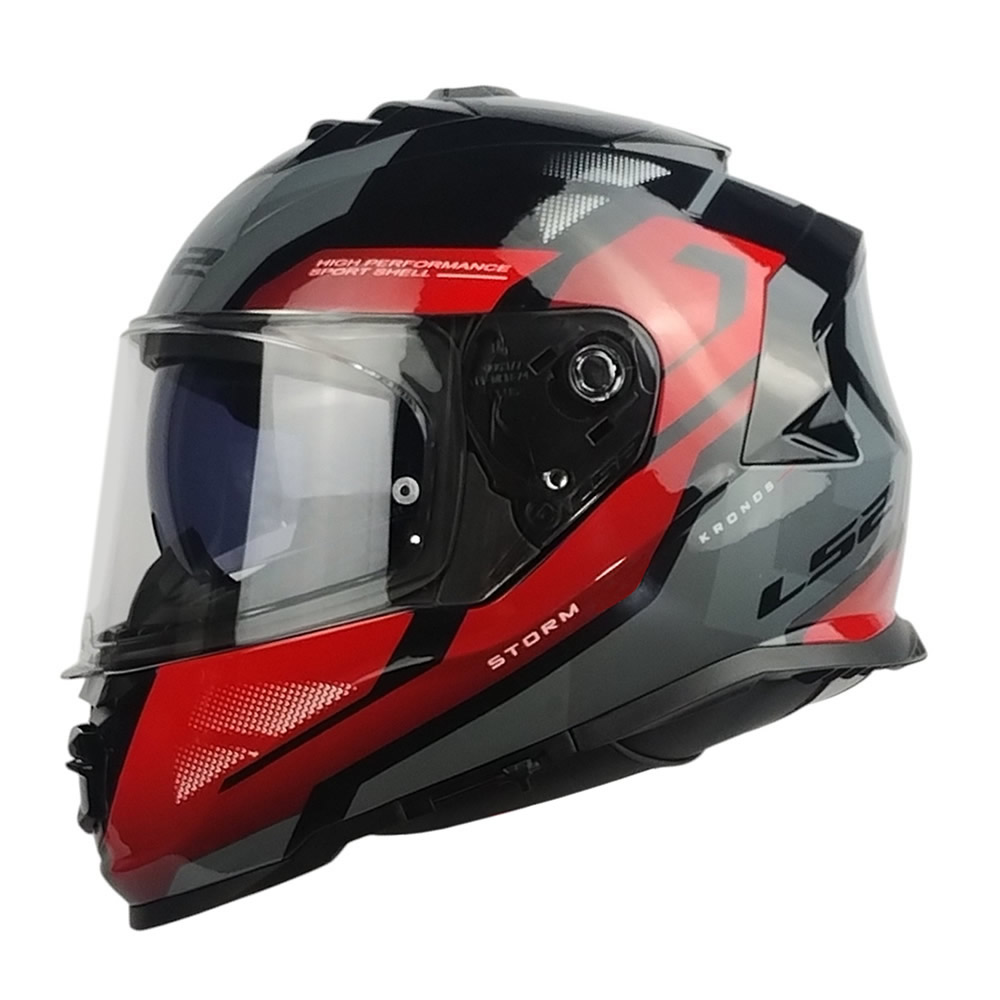 CASCO LS2 FF800 STORM II KRONOS ROJO GRIS