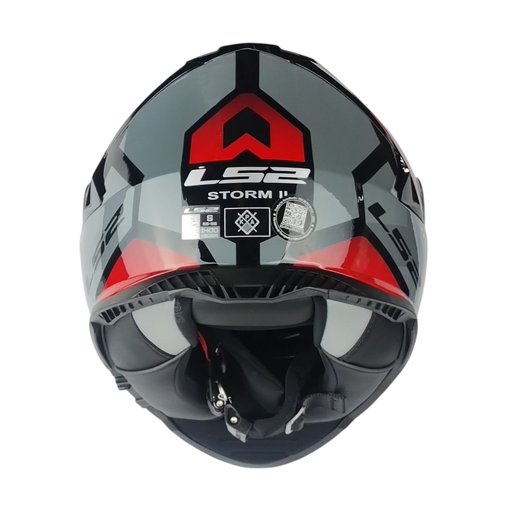 CASCO LS2 FF800 STORM II KRONOS ROJO GRIS