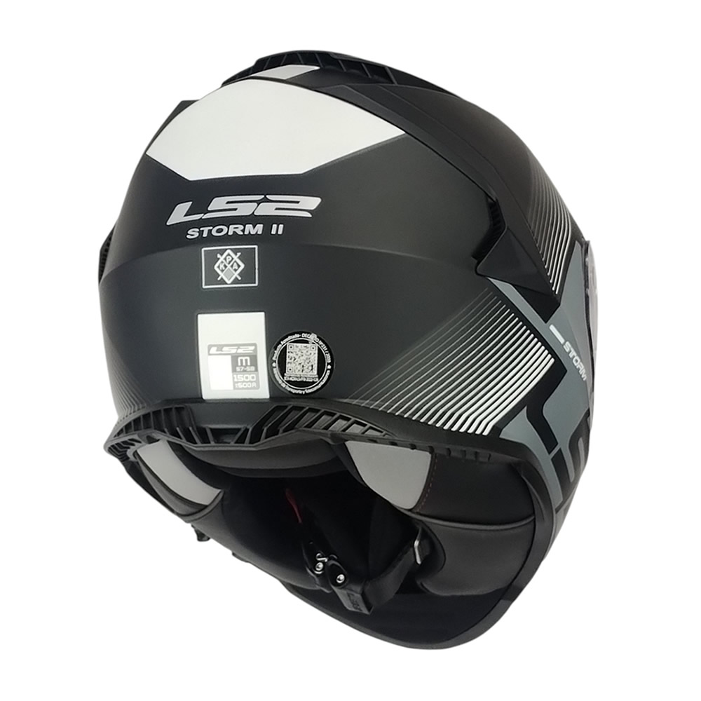 CASCO LS2 FF800 STORM II EPIC NEGRO BLANCO MATTE