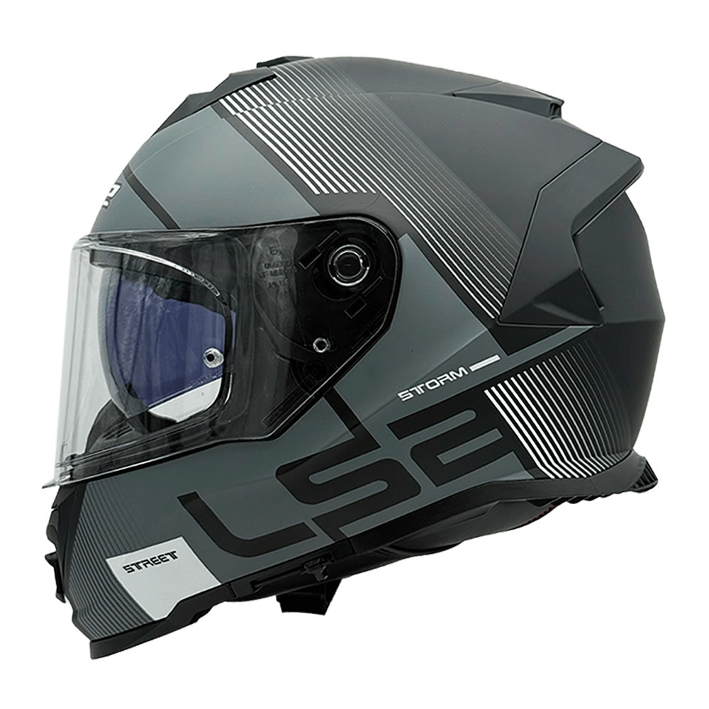 CASCO LS2 FF800 STORM II EPIC NEGRO BLANCO MATTE