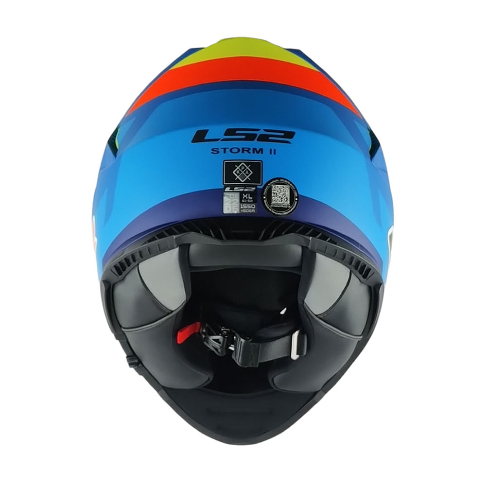 CASCO LS2 FF800 STORM II SALVADOR REPLICA MATE AZUL AMARILLO