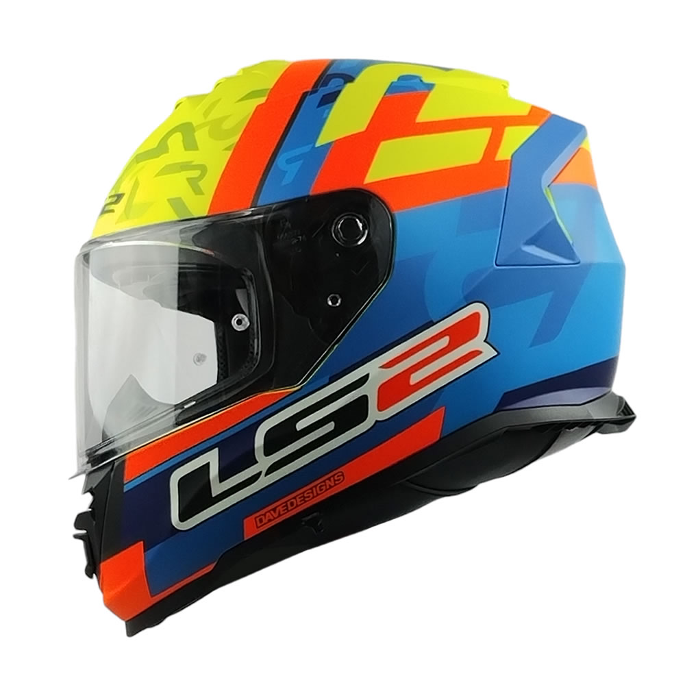 CASCO LS2 FF800 STORM II SALVADOR REPLICA MATE AZUL AMARILLO