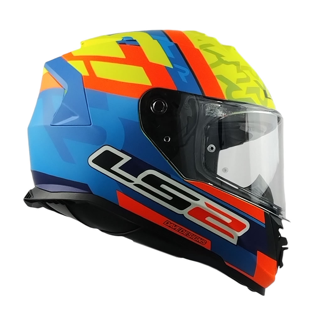 CASCO LS2 FF800 STORM II SALVADOR REPLICA MATE AZUL AMARILLO