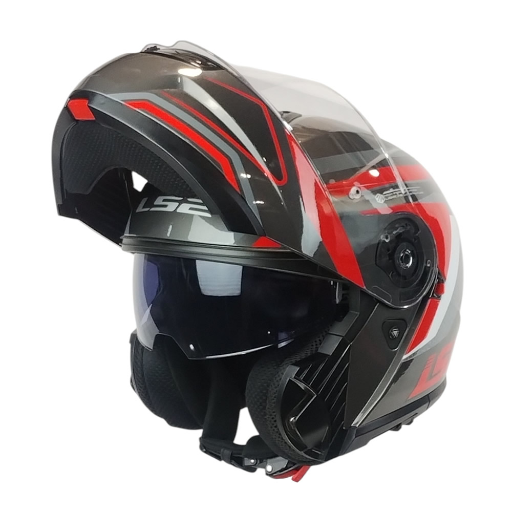 CASCO LS2 FF908 STROBE II PHANTOM TITANIUM GRIS ROJO