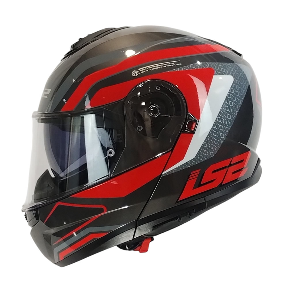 CASCO LS2 FF908 STROBE II PHANTOM TITANIUM GRIS ROJO