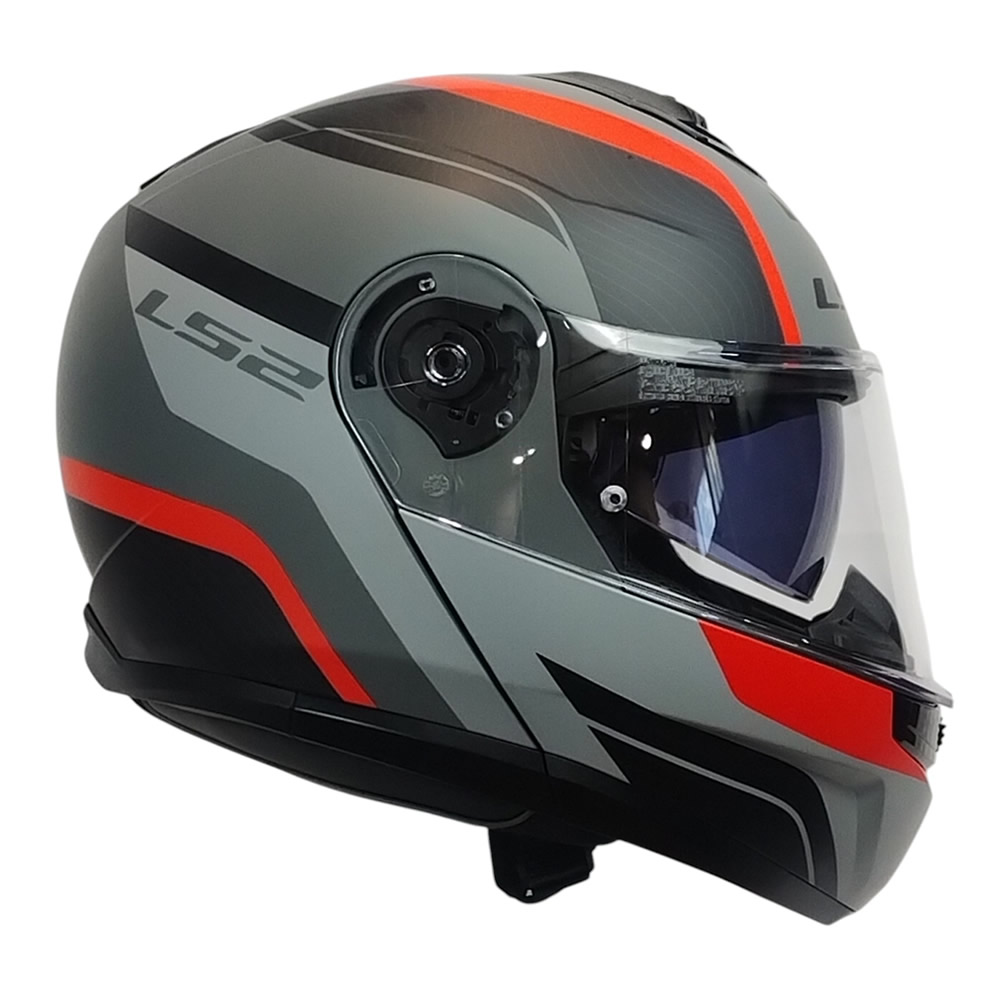CASCO LS2 FF908 STROBE II MONZA NEGRO GRIS ROJO MATE