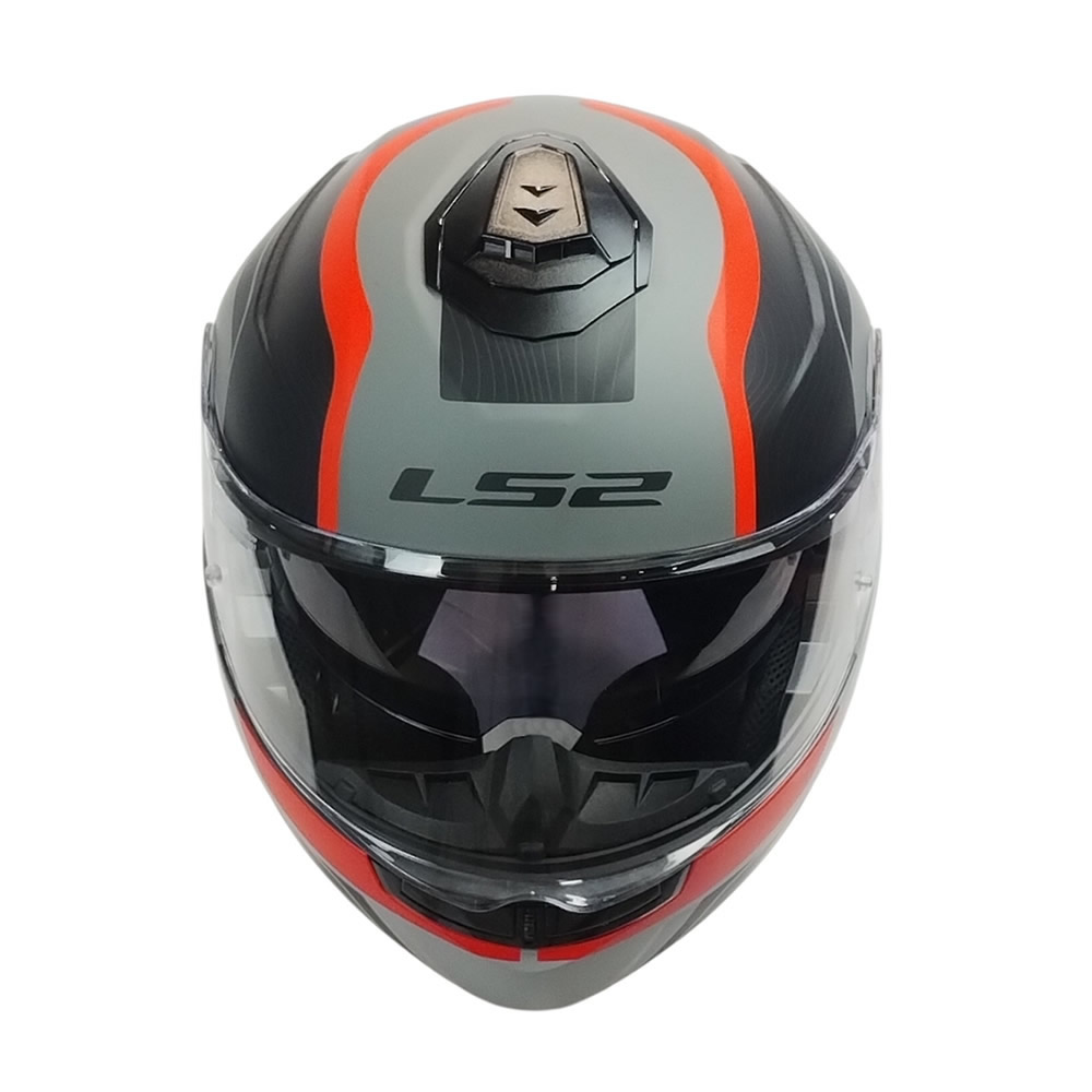 CASCO LS2 FF908 STROBE II MONZA NEGRO GRIS ROJO MATE