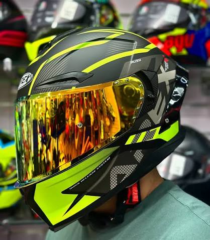 CASCO AREX MR-803 RUSH NEGRO AMARILLO FLUO MATE