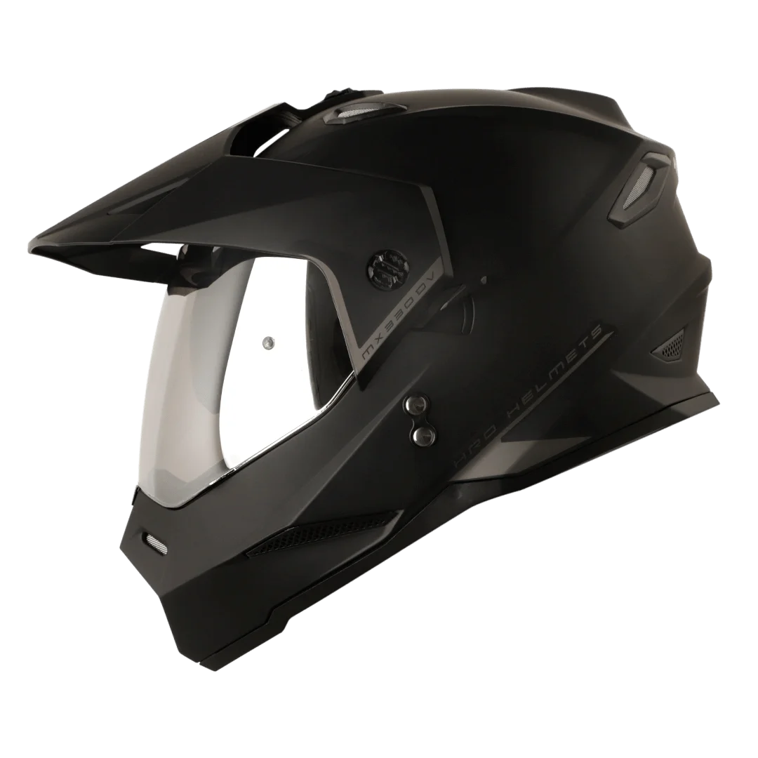 CASCO MOTO HRO MX-330DV SOLID NEGRO MULTIPROPOSITO