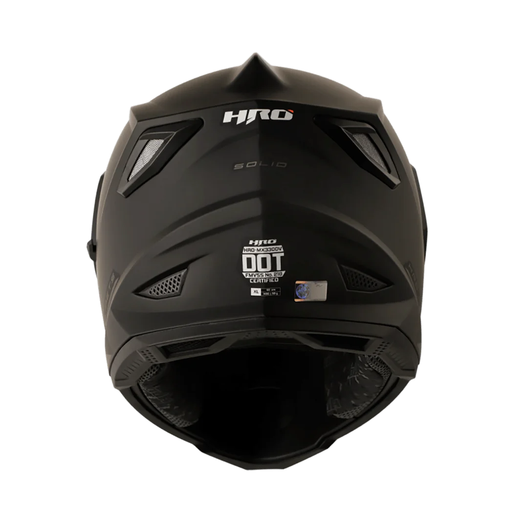 CASCO MOTO HRO MX-330DV SOLID NEGRO MULTIPROPOSITO