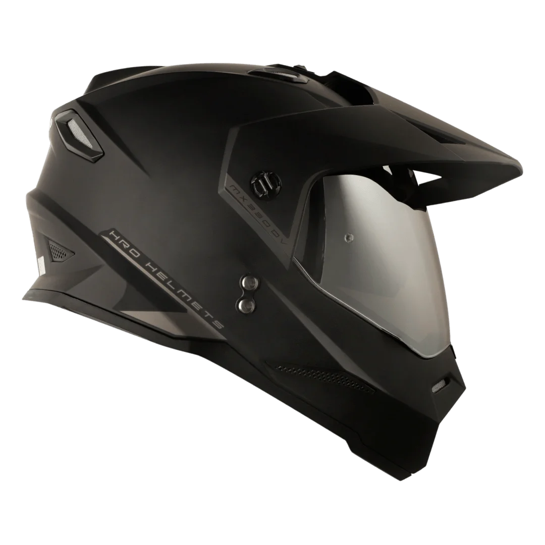 CASCO MOTO HRO MX-330DV SOLID NEGRO MULTIPROPOSITO