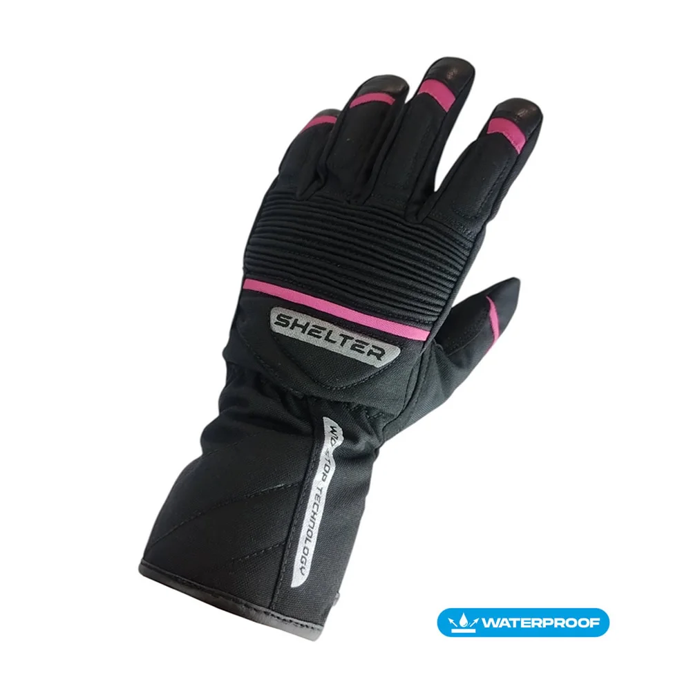 GUANTE SHELTER BLAKE WP NEGRO ROSA