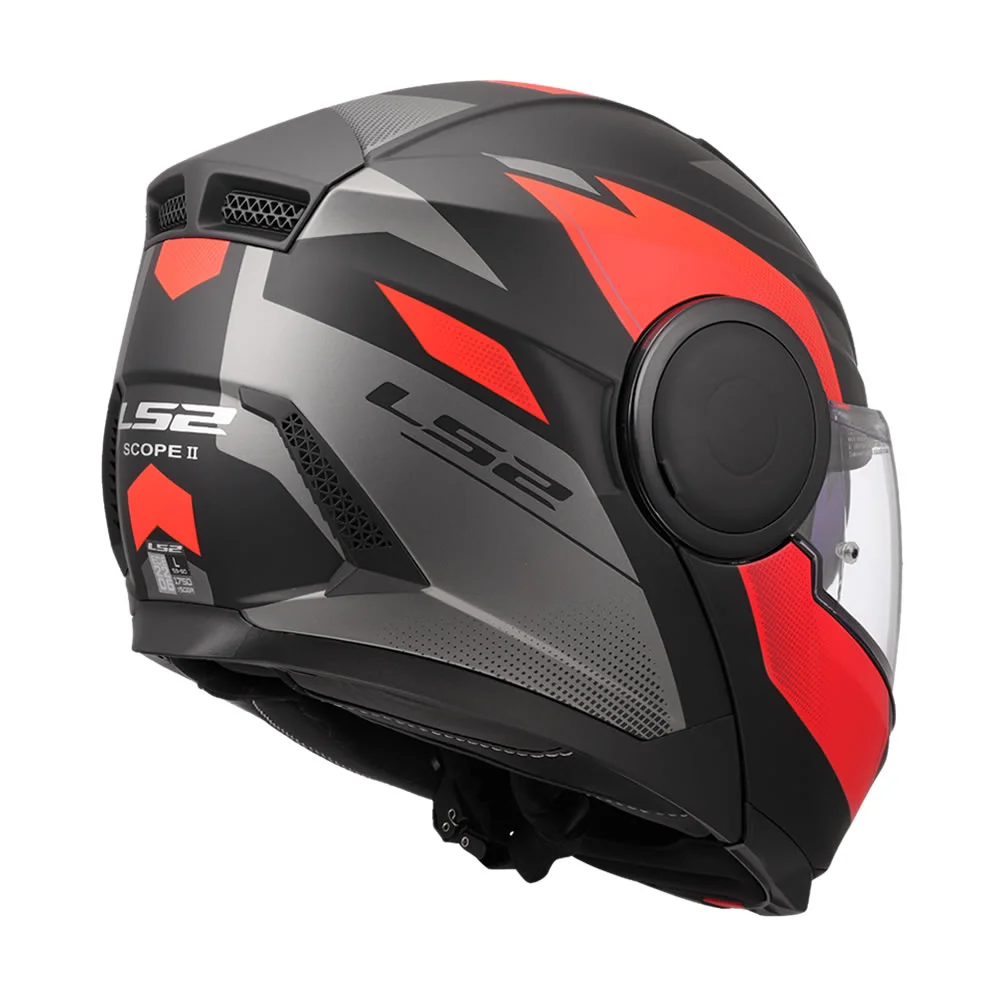 CASCO LS2 FF902 SCOPE II DURIA NEGRO ROJO MATE