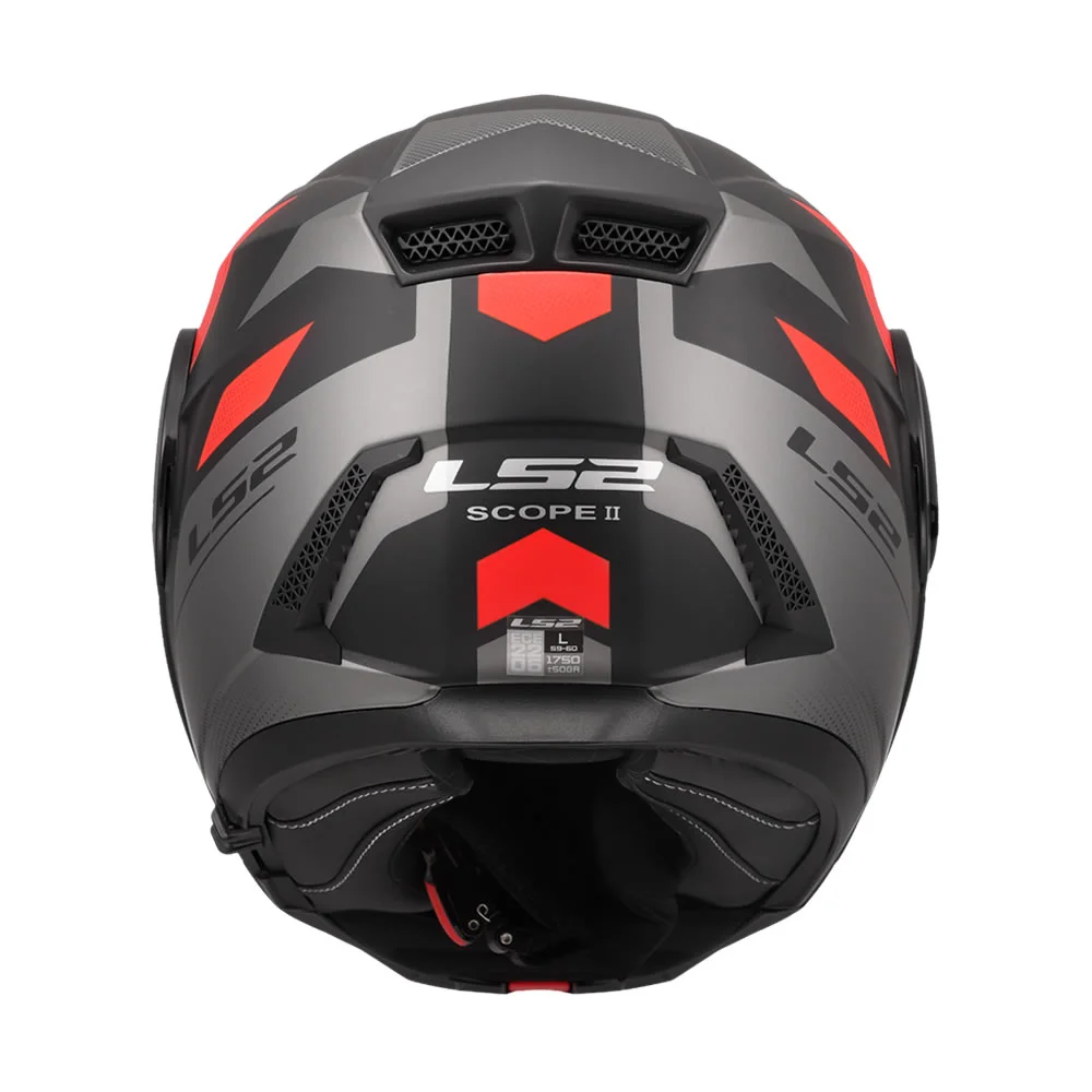 CASCO LS2 FF902 SCOPE II DURIA NEGRO ROJO MATE