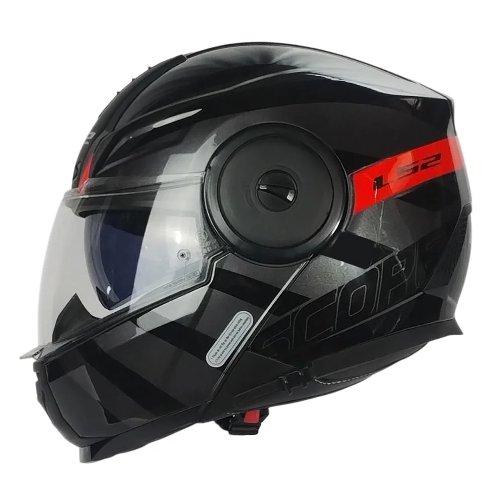 CASCO LS2 FF902 SCOPE II HAMR NEGRO TITANIO ROJO