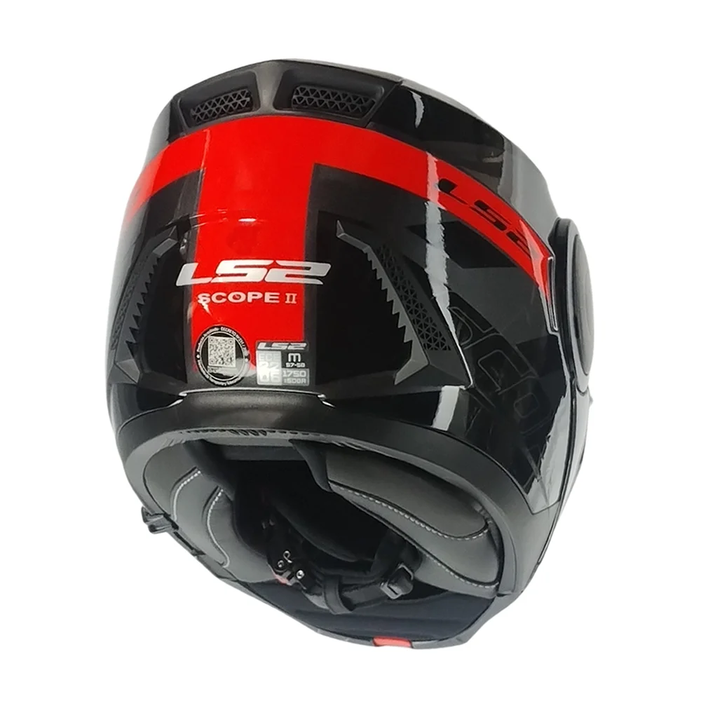 CASCO LS2 FF902 SCOPE II HAMR NEGRO TITANIO ROJO